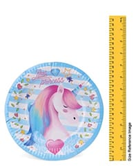 All Party Product Theme Based Party Product Cartoon Print Birthday Party Supplies ( 10" Plate) (Unicorn Blue)