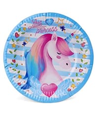 All Party Product Theme Based Party Product Cartoon Print Birthday Party Supplies ( 10" Plate) (Unicorn Blue)