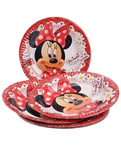 MINNIE MOUSE Paper Plate Multicolore for MINNIE MOUSE Theme Birthday Party QTY 10 Nos