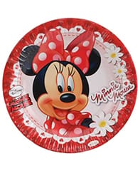 MINNIE MOUSE Paper Plate Multicolore for MINNIE MOUSE Theme Birthday Party QTY 10 Nos