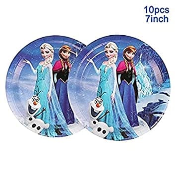 All Party Product Theme Based Party Product Cartoon Print Birthday Party Supplies ( 10 Plate) (Frozen)