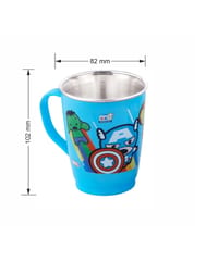 Topaz Marvel Avengers Captain America Gift Set- Steel Mug With Bowl Gift Set And Return Gift For Girls And Boys Gift Cartoon Printed Stainless Steel Bowl & Cup for Kids