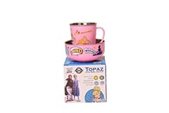 TOPAZ Disney Princess cup and bowl set 1 New Year Gift festive gift Christmas gift for kids birthday gift valentine gift bowl and cup set 1 Forzen Printed Stainless Steel Bowl & Cup for Kids