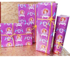 SOFIA PRINCESS Wrapping Paper Gift Wrapping Paper Roll Design for Wedding,Birthday, Shower, Congrats Gifts Size - 50.5 x 70.5 cm (SOFIA PRINCESS, Character Theme set of 10)