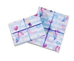 UNICORN  Wrapping Paper Gift Wrapping Paper Roll Design for Wedding,Birthday, Shower, Congrats Gifts Size - 50.5 x 70.5 cm (UNICORN 02, Character Theme set of 10)