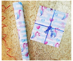 UNICORN  Wrapping Paper Gift Wrapping Paper Roll Design for Wedding,Birthday, Shower, Congrats Gifts Size - 50.5 x 70.5 cm (UNICORN 02, Character Theme set of 10)