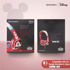 Mickey Mouse Headphone GADGET Reconnect Marvel Disney Sound Suit Kids Edition Series 100 Wired Headphone Specially Crafted for Children