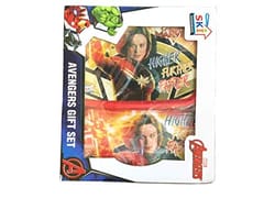 Theme Pencil Box & Lunch Box Combo Gift Set for Birthday & Party Return Gifts Happy Time Combo Junior Kids Tiffin Box for School with 70 Gram, Set of 1 (Captain Marvel)