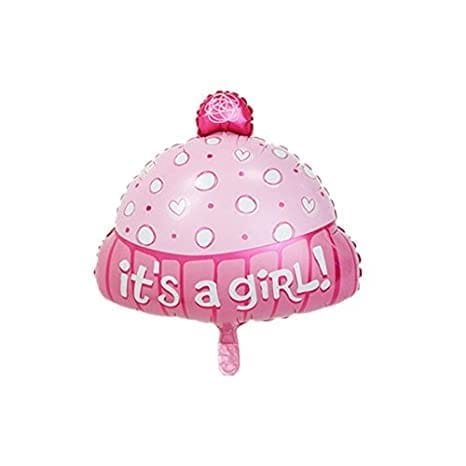 A Girl Cap Foil Balloons, Pink Color Boy Baby Hat Foil Balloon for Baby Shower Craft Party Decoration