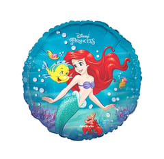 Disney Princess Little Mermaid Ariel Combo of 5 Pcs includesd 1 Foil Balloons, 2 round shape foil balloon and 2 star shape foil balloon of Princess Theme Parties Birthday Decoration