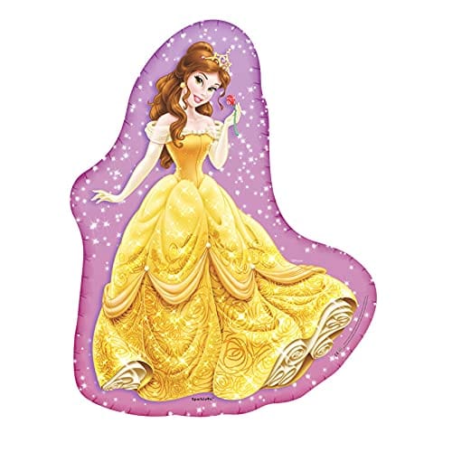 Disney Princess Belle MAX CUTOUT Foil Balloon Size: W 26.7? X H 34.5? (Pack of One) Princess Theme Parties and Birthday Decorations Princess Party Supplies