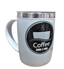 Unicorn Steel Mug Coffee Mug with Lid 400 ml Coffee Mug with Quote Latte Cafe Mocha Coffee Latte Love(Print Color AS PER Availability)