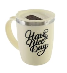 Unicorn Steel Mug Coffee Mug with Lid 400 ml Coffee Mug with Quote Latte Cafe Mocha Coffee Latte Love(Print Color AS PER Availability)