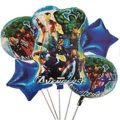 Large Avenger Theme Foil Balloons (Pack of 5)