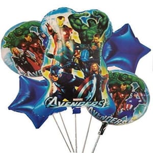 Large Avenger Theme Foil Balloons (Pack of 5)