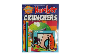 Number Crunchers Puzzles with Pencil, Eraser & Dexter Small Diary : for Age 6+ Exercise Combo