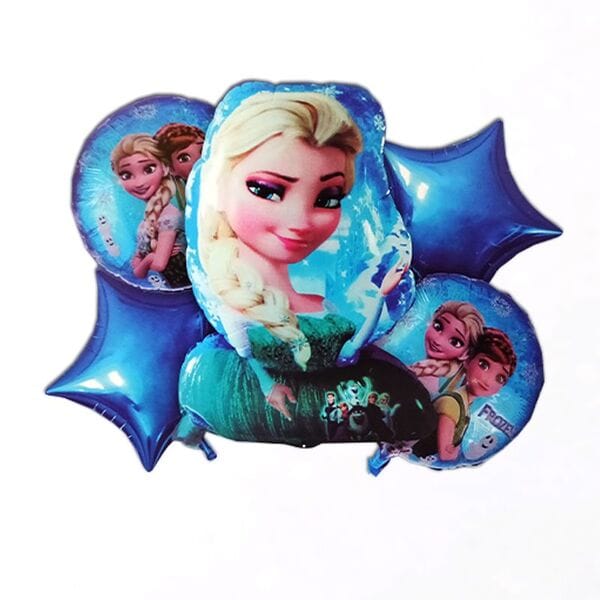 Frozen Foil Balloons decoration Set of 5 pcs (22.8" - 1 pcs & 18" - 4pcs) for theme Birthday party Decorations