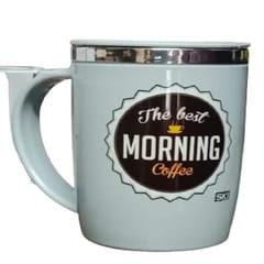 Unicorn Steel Coffee Mug with Lid 400 ml (Print Color AS PER Availability)