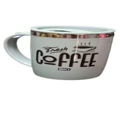 Unicorn Steel Coffee Mug with Lid 400 ml (Print Color AS PER Availability)