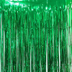 Foil Curtain Green Pack of 1 for Birthday, Anniversary, Marriage, Bachelorette, Halloween Decoration