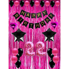 Foil Curtain Pink Pack of 1 for Birthday, Anniversary, Marriage, Bachelorette, Halloween Decoration