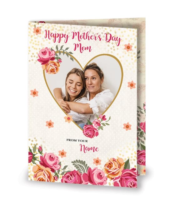 Personalised Card For Happy Mother's Day Mom Personalised Card  For Mother's Day Gift ,Gift For Mom (Multicolor )