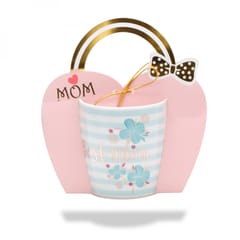 Mug For Mother's Day Best Mom Mug  White and Blue Ceramic Mug 200ml Gift For Mom, Mug For MOM (Multicolor )