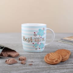 Mug For Mother's Day Best Mom Mug  White and Blue Ceramic Mug 200ml Gift For Mom, Mug For MOM (Multicolor )