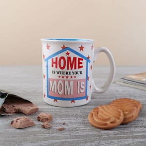 Mug For Mother's Day Home is where your Mom is Mug Ceramic Mug 200ml Gift For Mom, Mug For MOM (Multicolor)