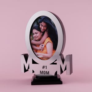 No 1 Mom Silver Photoframe For Mother's Day Gift For Mom, Photoframe  For MOM