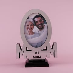 No 1 Mom Silver Photoframe For Mother's Day Gift For Mom, Photoframe  For MOM