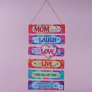 Mom from You I Have Learnt Wall Hanging For Mother's Day Gift For Mom, Home Decor Multicolor Wooden Wall Hanging