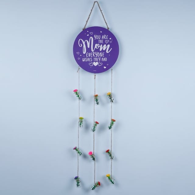 You Are The Mom Everyone Wishes They Had Wall Hanging For Mother's Day , Home Decor Multicolor Wooden with Glass Hanging Gift For Mom