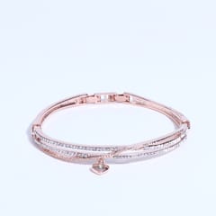 Heart Shaped Rose Gold Stones Bracelet  For Mother's Day Gift For Mom