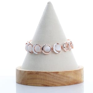 Rose Gold and White Pearls Design Bracelet For Mother's Day Gift For Mom