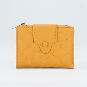 Magnificent Yellow Attractive Lock and Lines Design Wallet For Womens For Mother's Day Gift For Mom