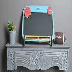 The Funny Mind Wooden Multipurpose Radio Black and Blue Chalk Board With Chalk