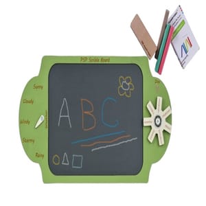 The Funny Mind Multipurpose Wooden PSP Scribble Chalk Board with Chalk and Duster