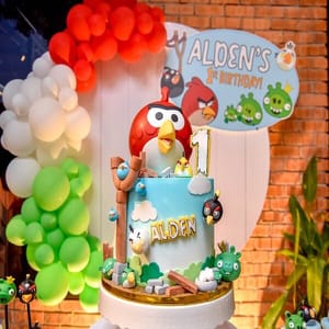 Angry Birds Theme Balloons decoration set for Birthday Party With Decoration service at your place