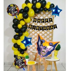 Batman Theme Birthday Balloons Decoration Set for Kids Birthday party With Decoration service at your place