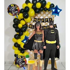 Batman Theme Birthday Balloons Decoration Set for Kids Birthday party With Decoration service at your place