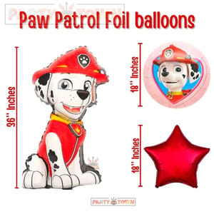 Decor Spree Paw Petrol Theme Happy Birthday Party Balloons Decoration Kit Combo Favors for Kids Birthday With Decoration service at your place