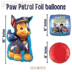 Decor Spree Paw Petrol Theme Happy Birthday Party Balloons Decoration Kit Combo Favors for Kids Birthday With Decoration service at your place