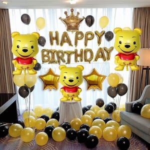 winnie the pooh theme birthday Balloons decoration combo With Decoration service at your place
