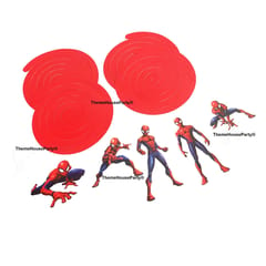 Swirls- Spiderman Pack of 5, Perfect for Spiderman Theme Birthday Party Hanging Decoration danglers Bunting Birthday Party Supplies Theme Based Swirls- Spiderman