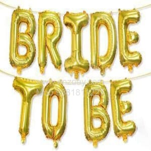 Complete Balloons Decoration Combo for Bride Bachelorette Party Decoration "BRIDE TO BE" - Golden, Black & Silver theme with With Decoration service at your place