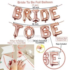 Complete Balloons Decoration Combo for Bride Bachelorette Party Decoration "BRIDE TO BE" - Golden, Black & Silver theme with With Decoration service at your place