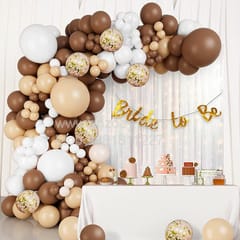 Complete Balloons Decoration Combo for Bride Bachelorette Party Decoration "BRIDE TO BE" - Golden, Black & Silver theme with With Decoration service at your place