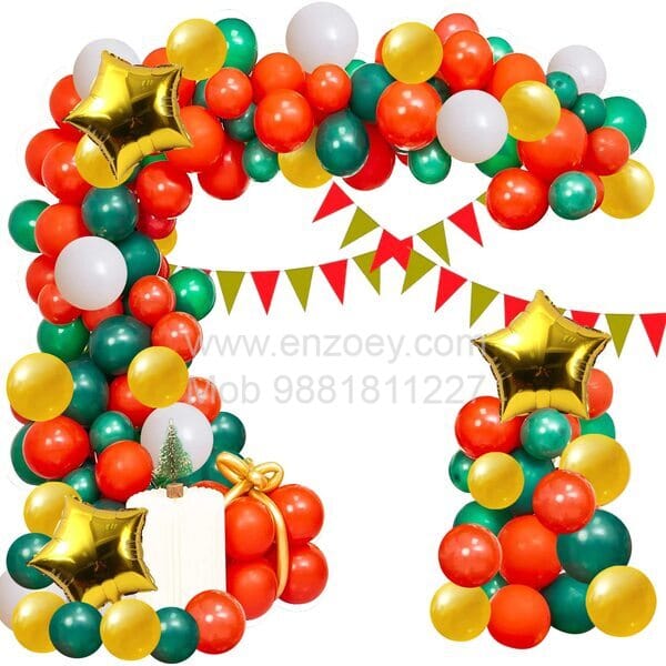 Christmas Party Balloons Decoration Kit Merry Christmas Combo With Decoration service at your place