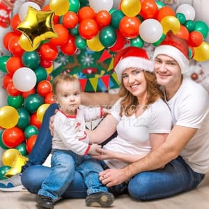 Christmas Party Balloons Decoration Kit Merry Christmas Combo With Decoration service at your place